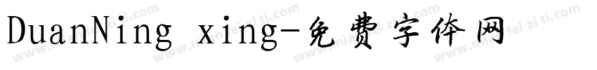 DuanNing xing字体转换